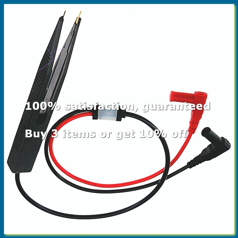 ●SMD SMT Chip Test Clip Multimeter Probe Tweezers for Capacitance Inductance Resistor Measurement Multi-Use Test Tool