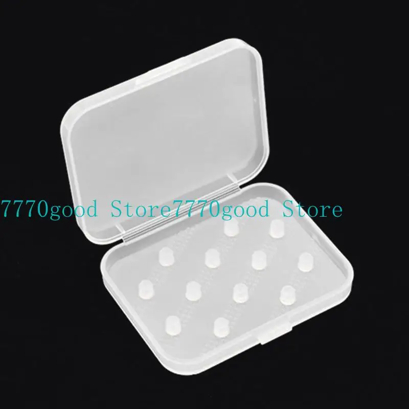 

Eartips Storage Case Transparent Earbud Case, Durability Storage Box For 6pair Eartips Protections, Small and Portable