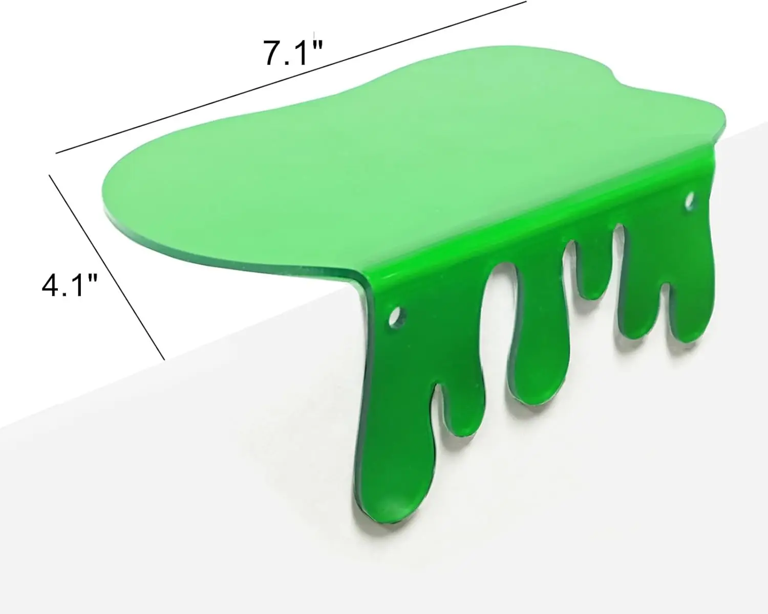 أرفف حائط صغيرة من الأكريليك مكونة من قطعتين - رف عائم مقاس 7 بوصات للجدار، وحواف عرض جدران المنزل للتخزين، وديكور الغرفة، والألبوم وغيرها