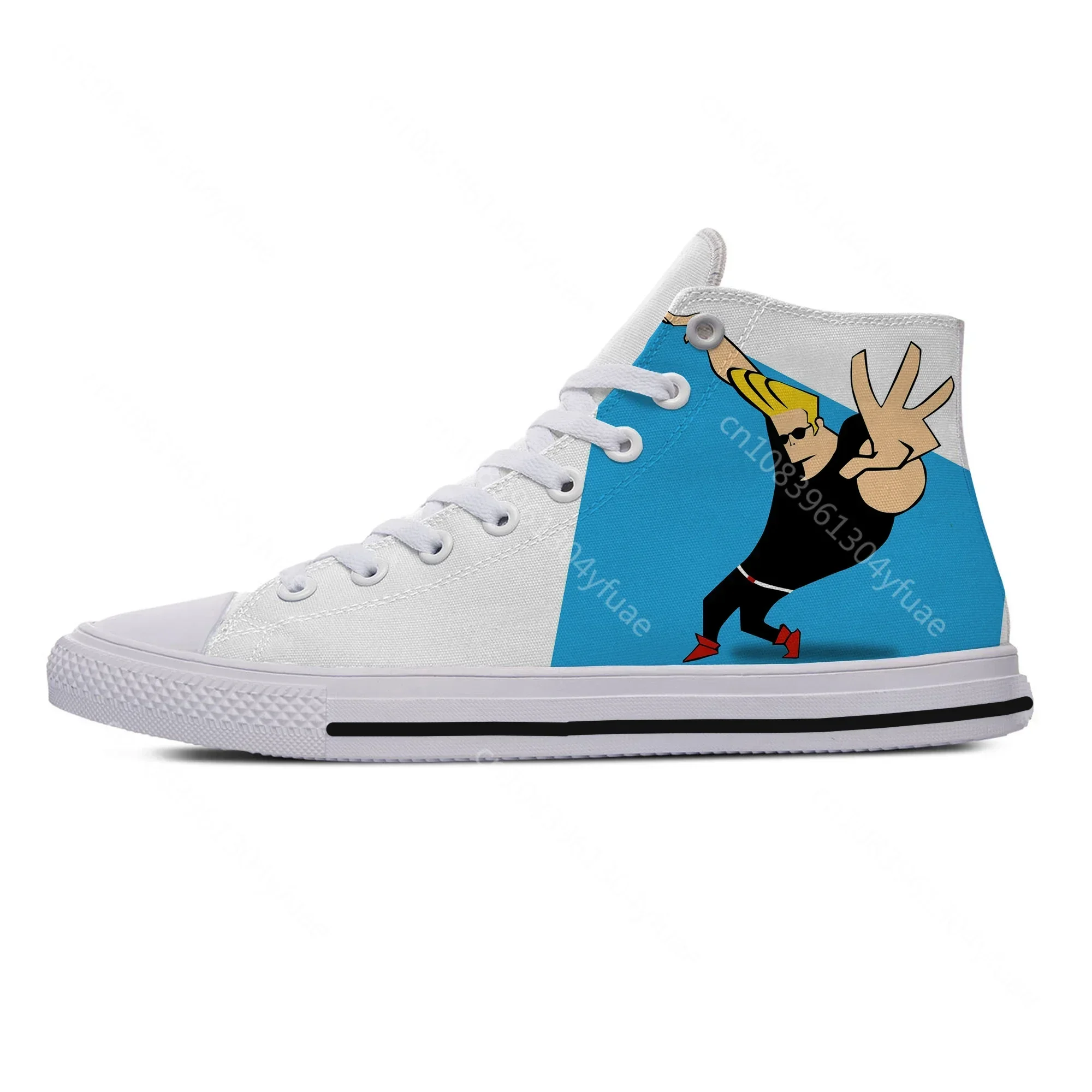 Johnny Bravo Biceps Fitness Shoes Red MuscleNerd Bodybuilding Top Quality Cartoon Lightweight Breathable Man Latest Board Shoes view 4
