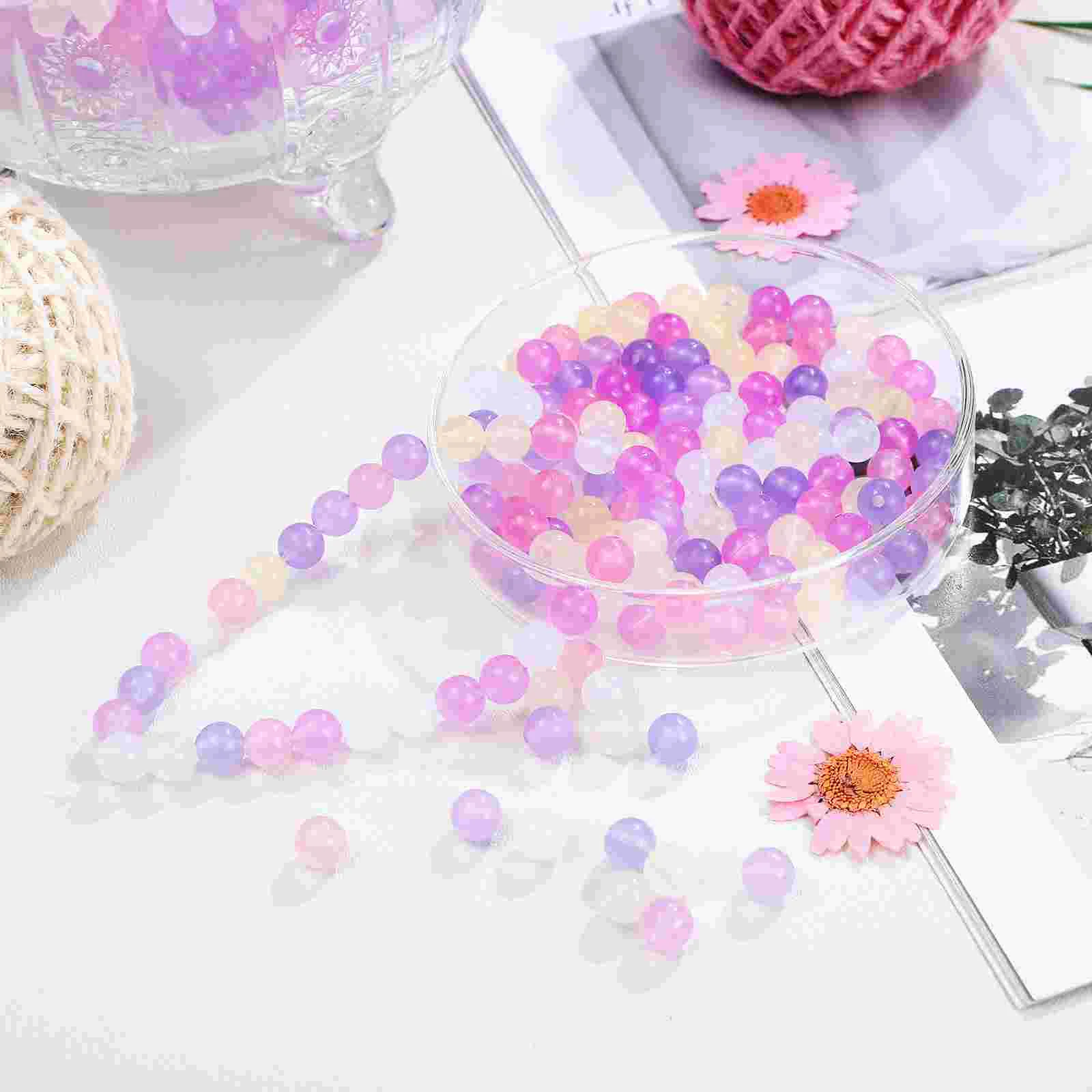 1000Pcs Uv Beads 8Mm Uv Color Changing Beads Sun Sensitive Uv Reactive Beads Plastic Solar Beads Necklace Jewelry Making