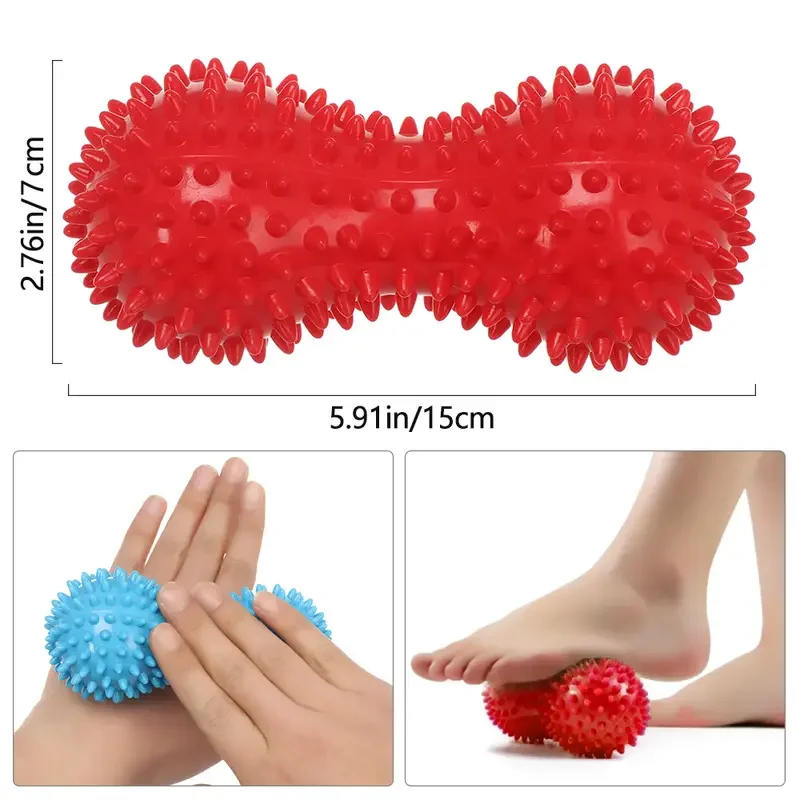 Soft Spiky Massage Peanut Balls Massage Roller Ball  Deep Tissue Massage Tool For Foot Massage Muscle Relief Myofascial Release