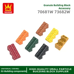 20Pcs/lot NO.70681W 73682W Curved Shape Straight Tile 2holes Block Moc Color Accessories Compatible with Brick DIY Toys