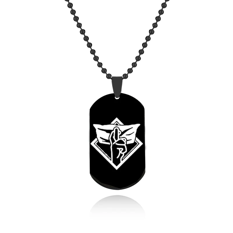 Anime Gojo Satoru Ryomen Sukuna Necklace Cosplay Stainless Steel Dog Tag Necklaces Hip Hop Jewelry Wholesale ﻿