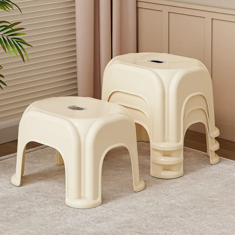 Kids Stackable Plastic Chairs High Quality Plastic Deck Chair Transparent Small Stool Non-slip Portable Plastic Stool  Стул