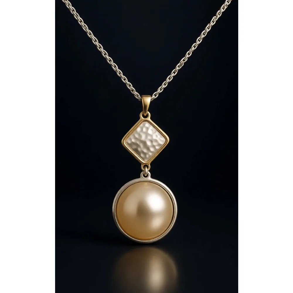 

Длинное ожерелье с массивной цепочкой и серебряным кулоном для женщин, модные украшения