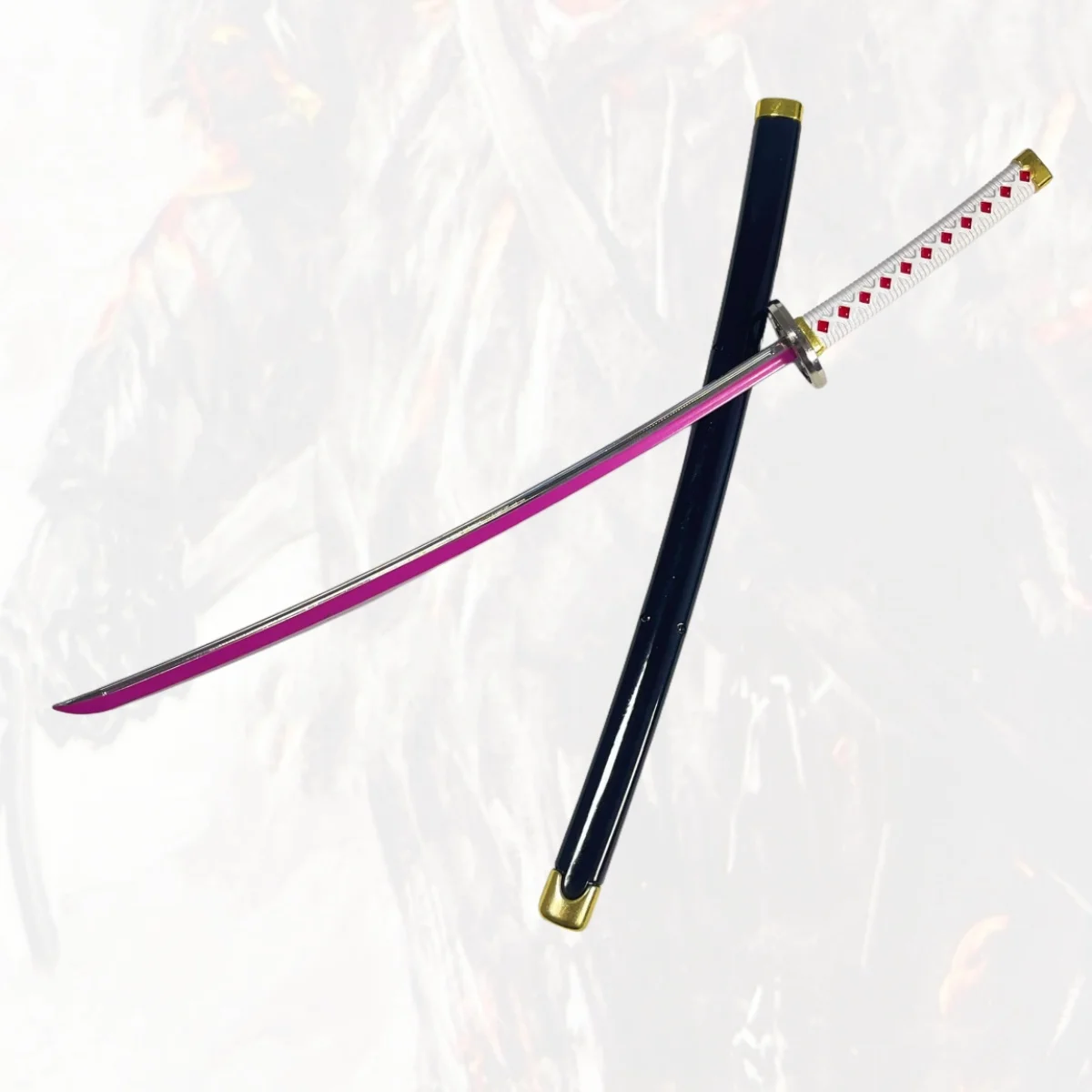 Épée Katana en métal Demon Slayer Kochou Kanae, 9.8 pouces, sabre Katana Original, couteau Ninja, accessoires de Cosplay, jouet accessoire