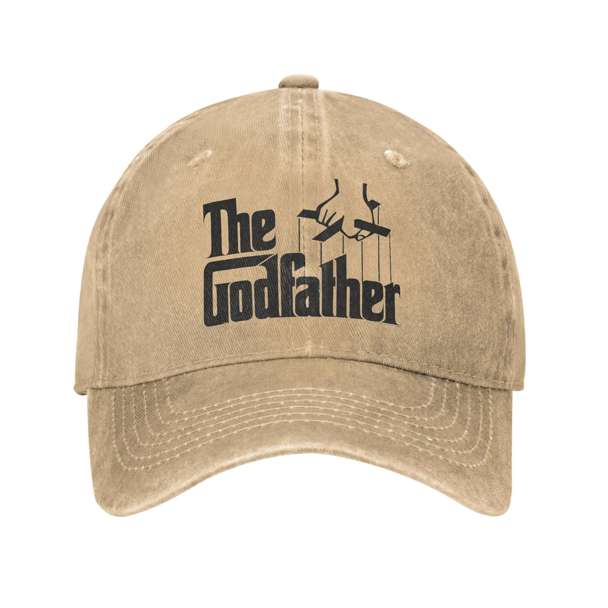 Vintage The Godfather Marionette Logo  Baseball Caps Unisex Style Distressed Denim Headwear  Outdoor Summer Adjustable Hats Cap