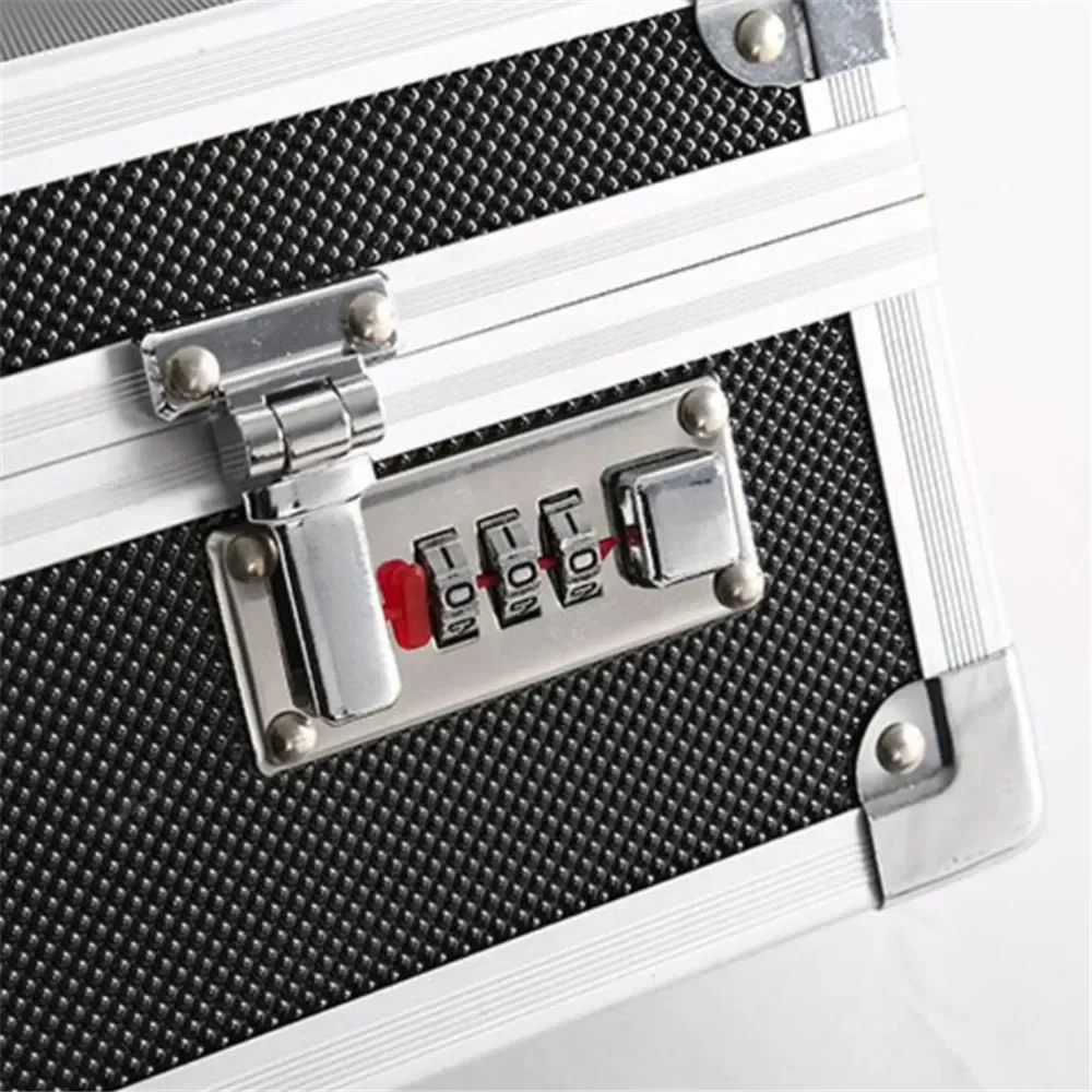 Aluminum 50x12x12cm Tool Case-Foam Insert Storage Hard Case Organizer with Shoulder Strap for Knives Tool Box Pelican Case