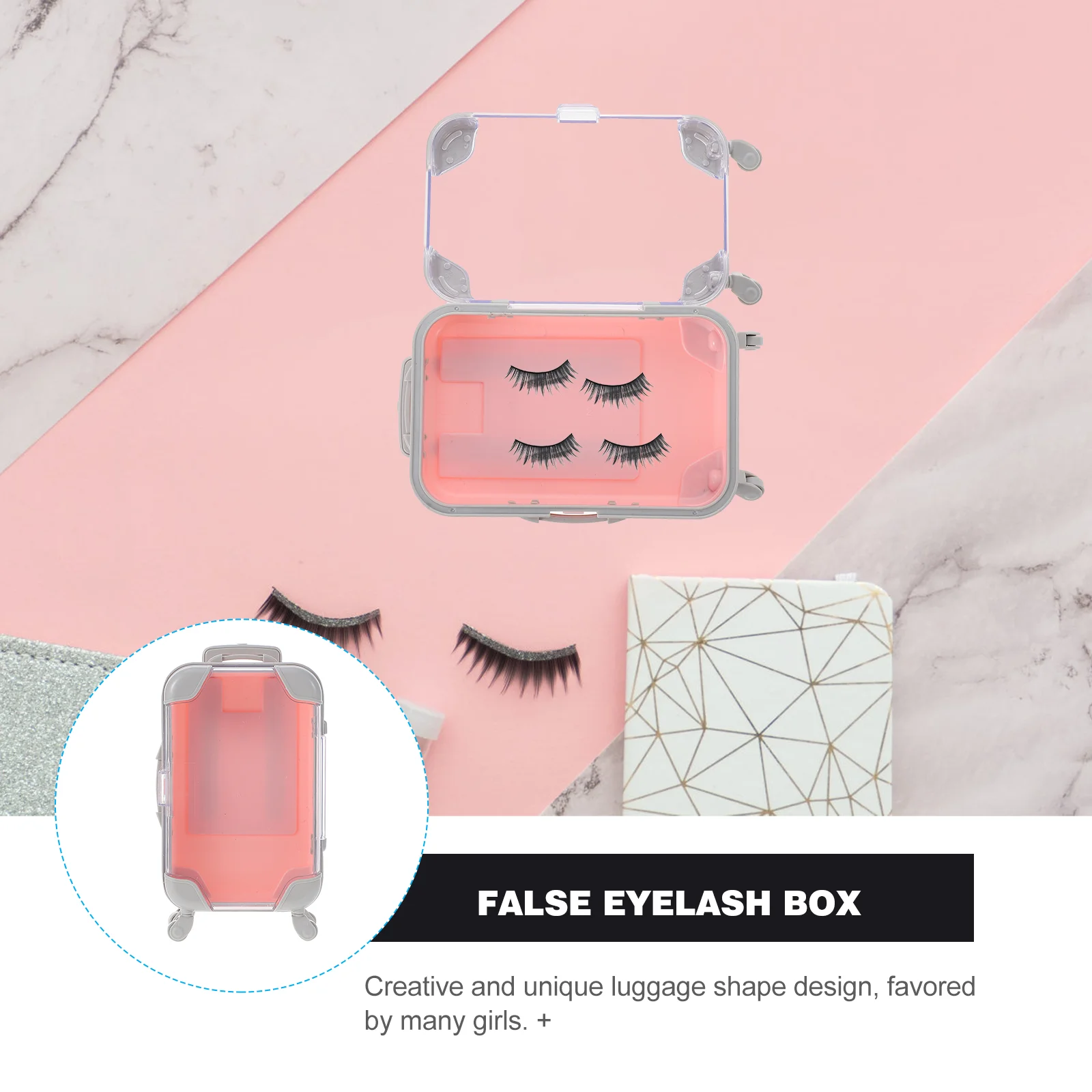 False Eyelash Suitcase Travel Containers Kit Mini Supplies Accessories Fake Eyelashes Aldult