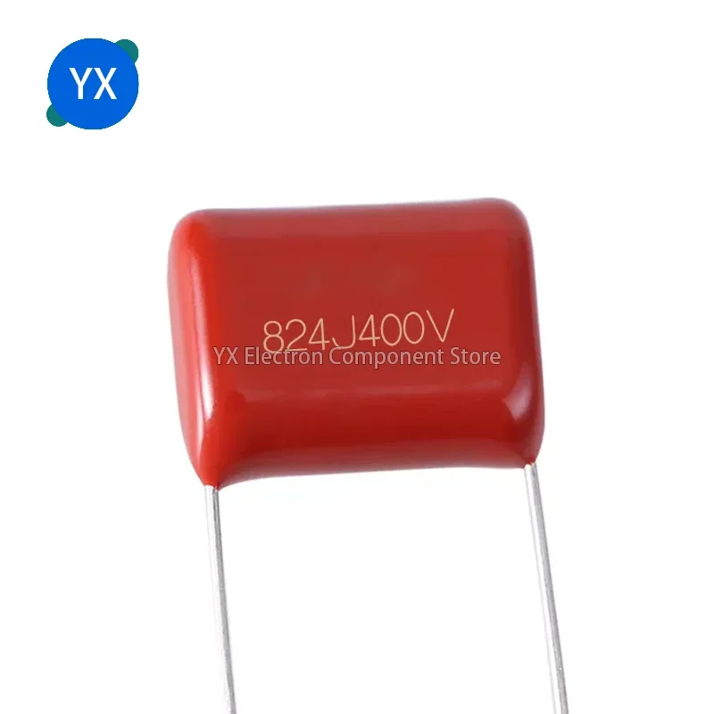 100PCS/LOT CBB22 Polypropylene Film Capacitor 400V824J 400V 824J 0.82UF 820NF Pitch 15mm 20mm CBB