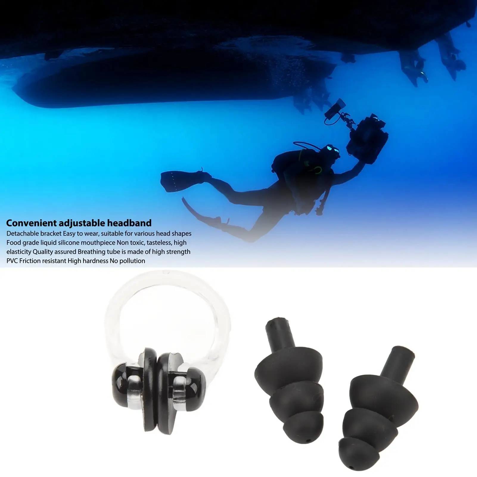 Professional Snorkel Gear - Food Grade , Durable & Wear-Resistant for water Sports & for swimming