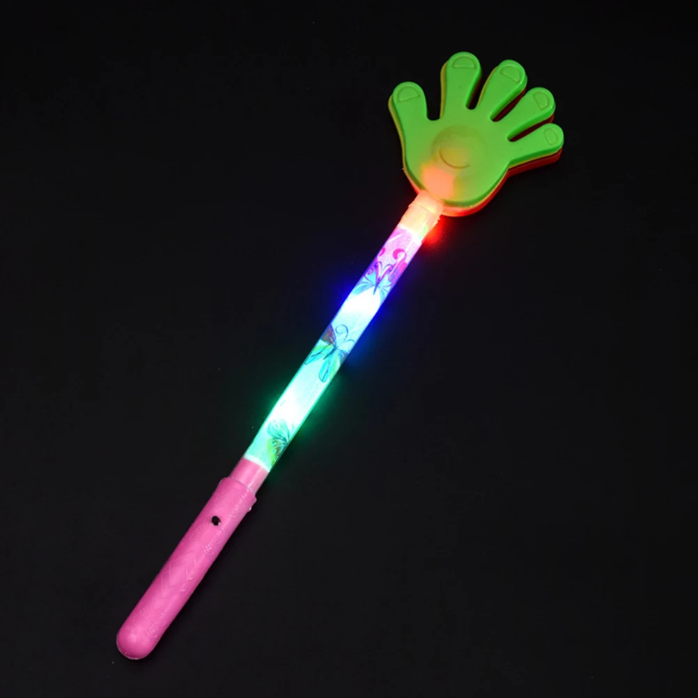 

5pcs Glowing Hand Palms Luminous Flash Palms Five Finger Concert Props Party Clappers Loud Noise Safe Durable Halloween