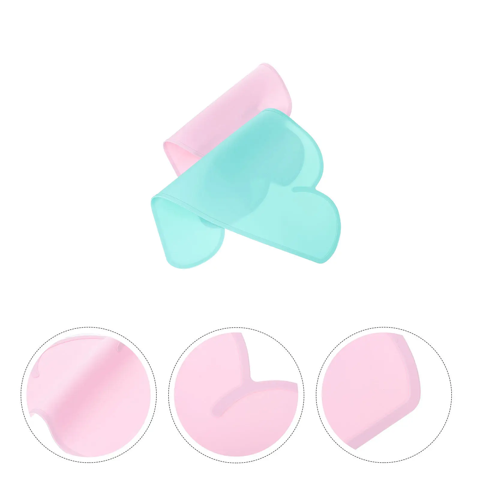 2Pcs Cat Food Mats Silicone Pet Placemats Anti-Scald Insulation Pad for Daily Feeding Design Dog Bowl Mat