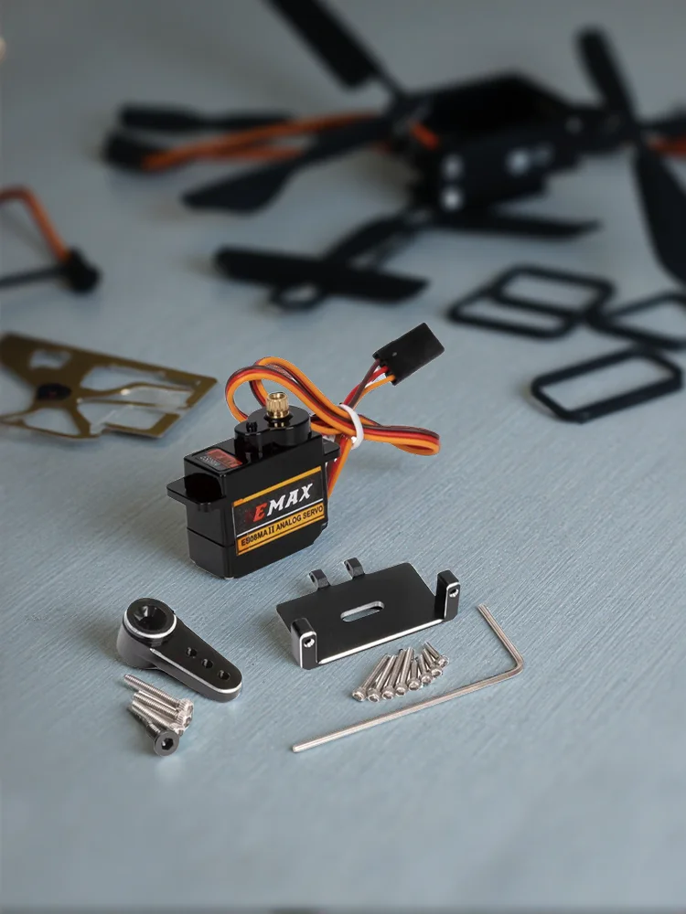 Scx24 RC brand new EMAX ES08MA II 12g metal tooth micro servo motor base servo arm spare U