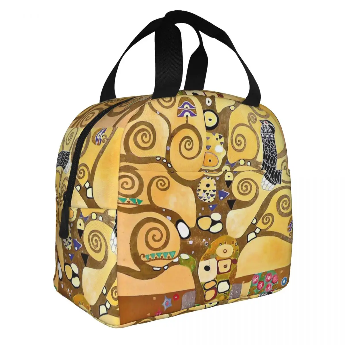 

Gustav Klimt Insulated Lunch Bags Portable Tree of Life Stoclet Frieze Meal Container Thermal Bag Lunch Box Tote School Travel