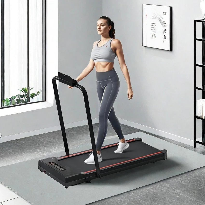 

Портативная складная электрическая беговая дорожка Rouser Fitness с LCD-экраном, моторизованная, для дома и офиса
