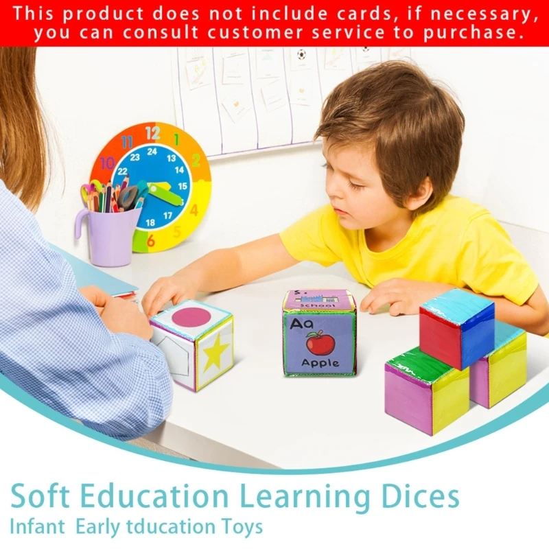 Lern würfel Tasche Klassen zimmer Würfel DIY Bildung spielen Spiel würfel Lehre Stapel blöcke mit 6 Stück klare Tasche – Detail 10