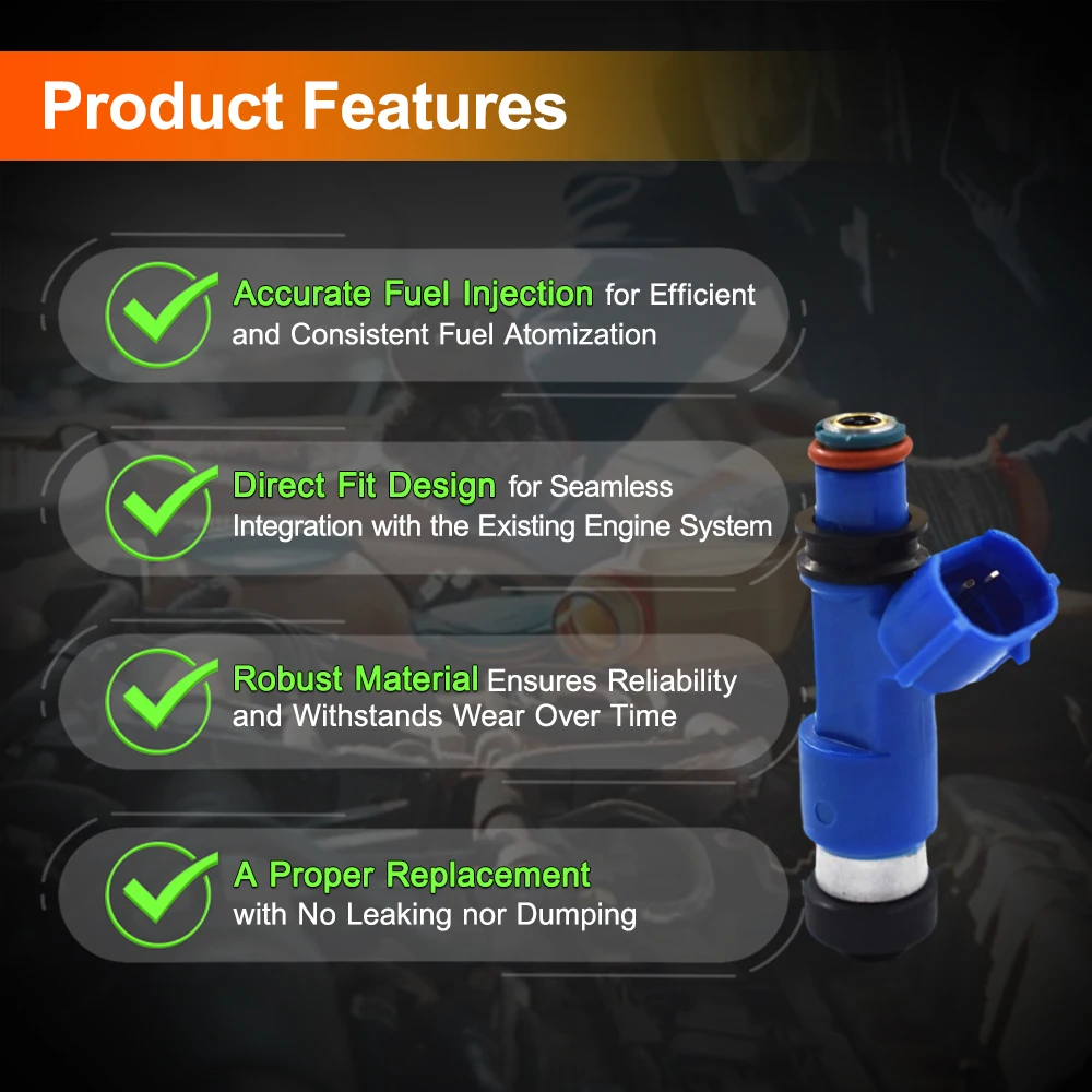 4 قطعة حاقن الوقود لسوبارو Outback 2.5L H4 Turbo - 2.5GT Limited 2007-2012 16611-AA720 16611AA720