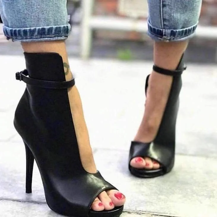 

2025 Women Fashion Sandals 10/12cm Thin Heel Thin Belt Summer Party Women Shoes Heel Sandals 44