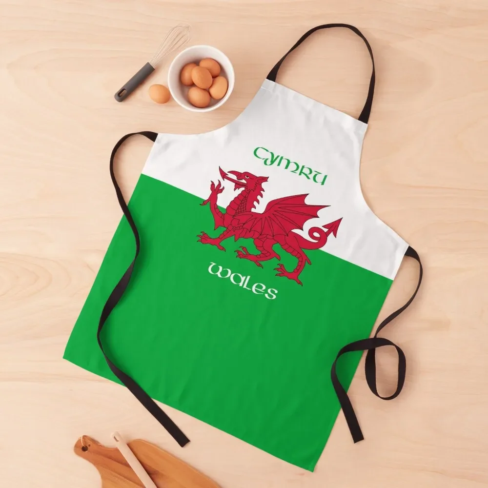 

Cymru / Wales - The Welsh Dragon Flag Apron Kitchens Accessories with personal logo For Girl Cute Kitchen Accessories Apron