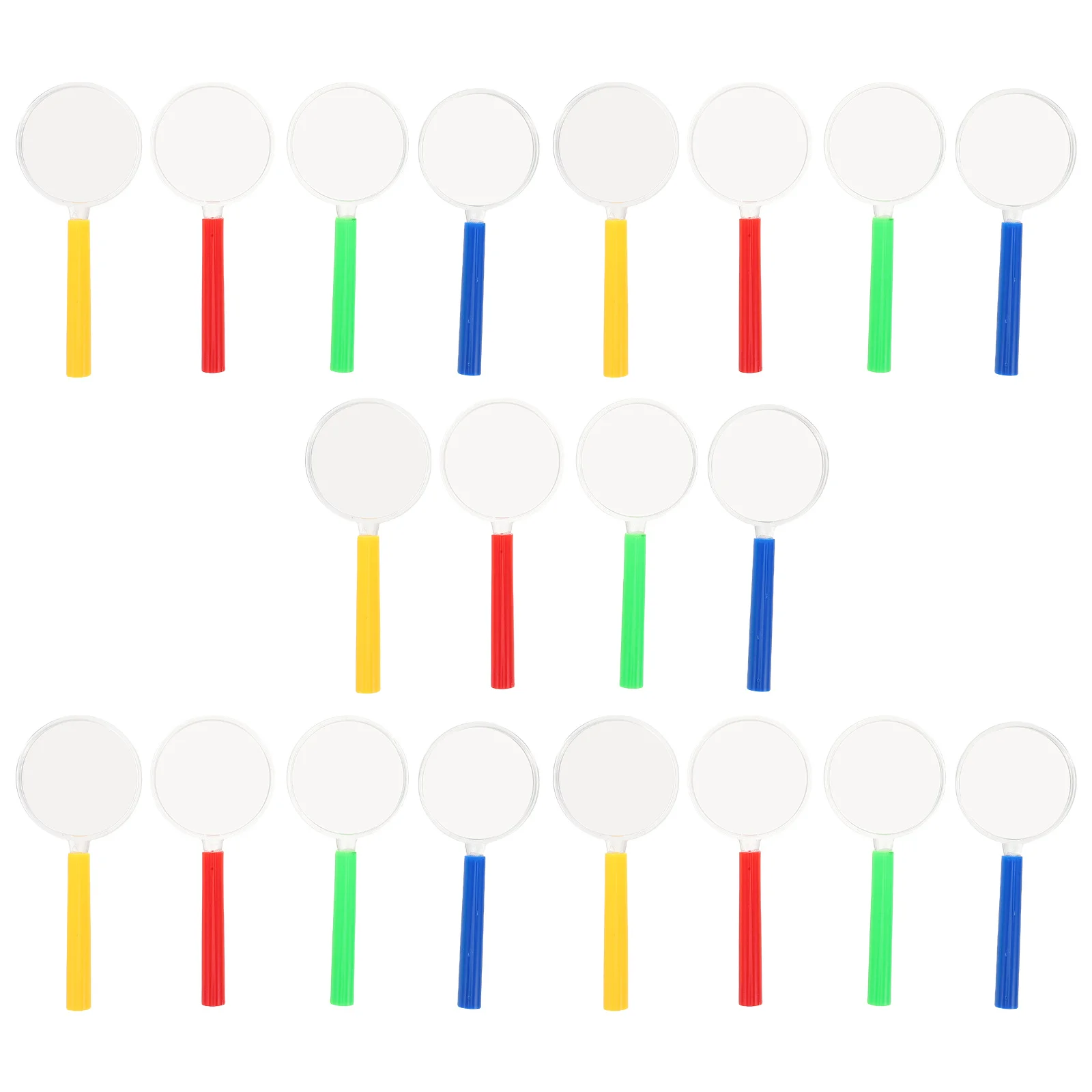 แว่นขยายพกพาสำหรับเด็ก 20 ชิ้น ขนาดเล็กกะทัดรัด ทำจากพลาสติก เหมาะสำหรับการสำรวจธรรมชาติกลางแจ้ง วิทยาศาสตร์ และห้องเรียน