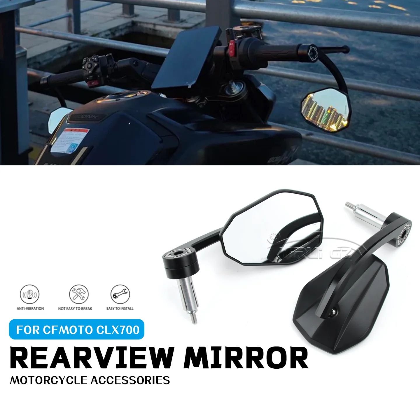 

Зеркало на руль мотоцикла, универсальное зеркало для мотоцикла, широкое видение для CFMOTO CLX 700 CLX 700 CLX 700 CLX 700 CLX 700