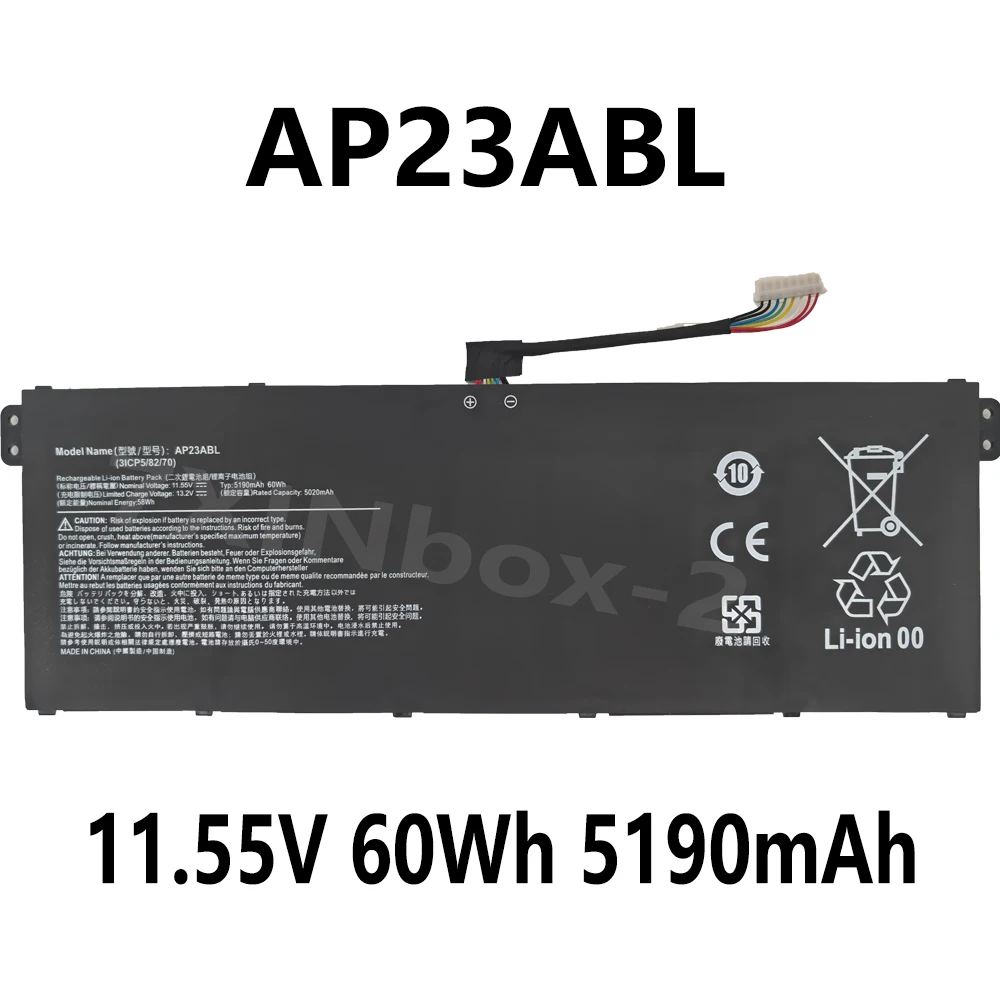 AP23ABL 11.55V 60Wh 5190mAh Expanded capacity Battery For Acer ASPIRE 17 A17-51GM GO 15 AG15-31P AG15-51P For SWIFT GO 14 OLED