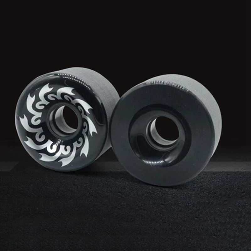 4 buah aksesoris Skateboard Double Warping 70X51mm 82A pelat geser roda gerinda roda papan panjang