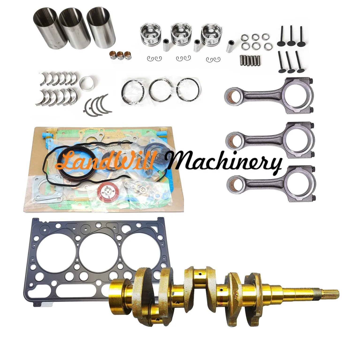 Overhaul Rebuild Kit Fits For Kubota Backhoe Loader Tractor L35TL W/ D1703