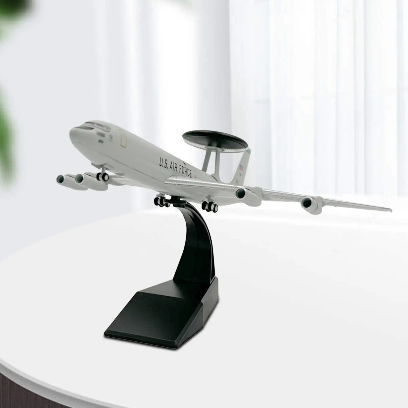 1/200 Scale USA E-3  Airplane Diecast Model Aircraft with Base for Livingroom Bedroom, Bookshelf Bar Aviation Commemorate