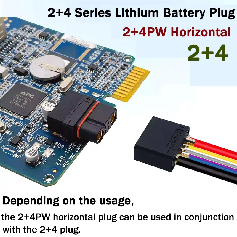 Waterproof 2+2 2+4PW Model Aircraft Lithium Battery Connector Plug Drone Ship 2+4 Model To Plug Wire Docking High Current Plug