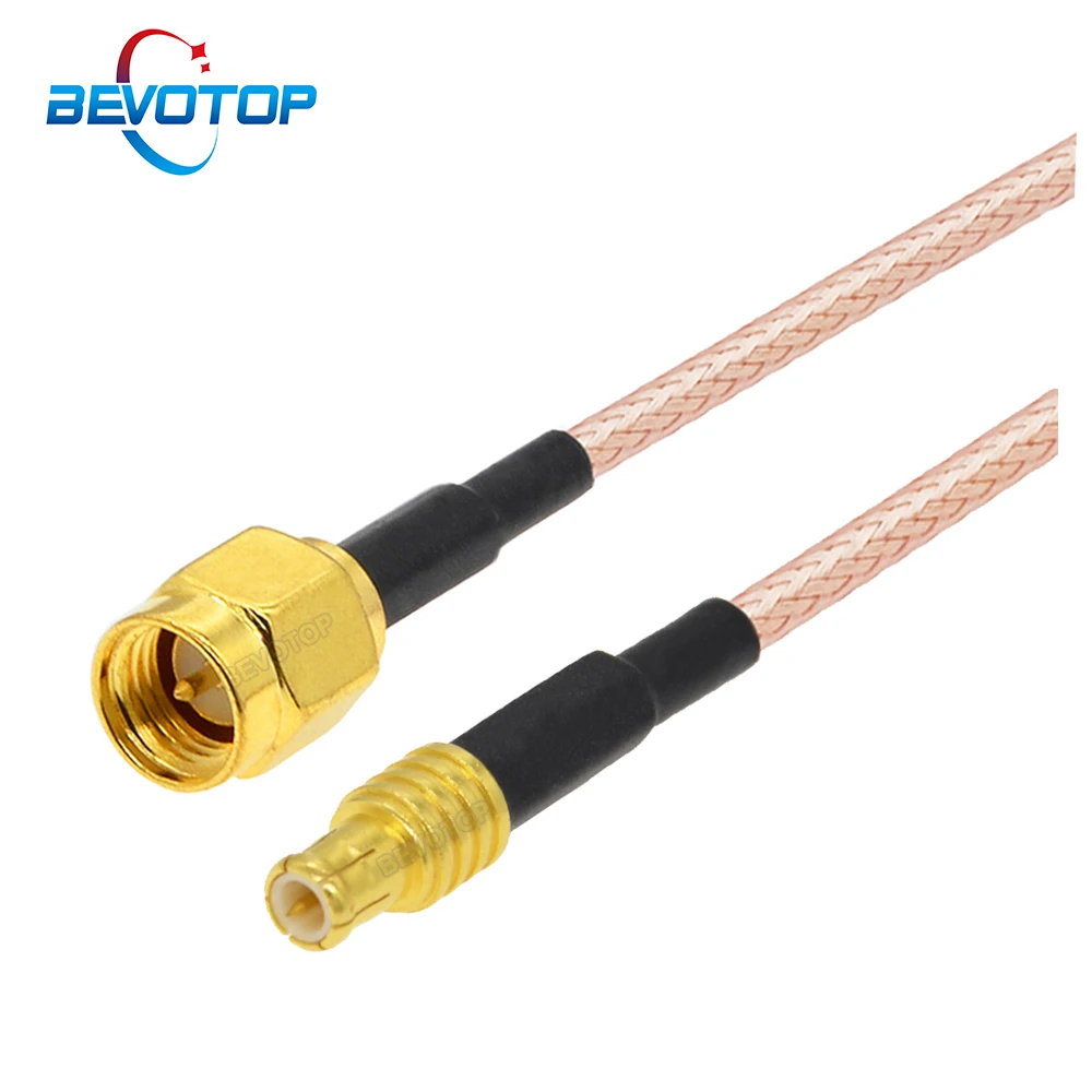 10PCS/LOT SMA to MCX RG178 Cable SMA Male to MCX Male Straight / 90° Plug RG-178 Pigtail RF Coaxial Extension Jumper BEVOTOP