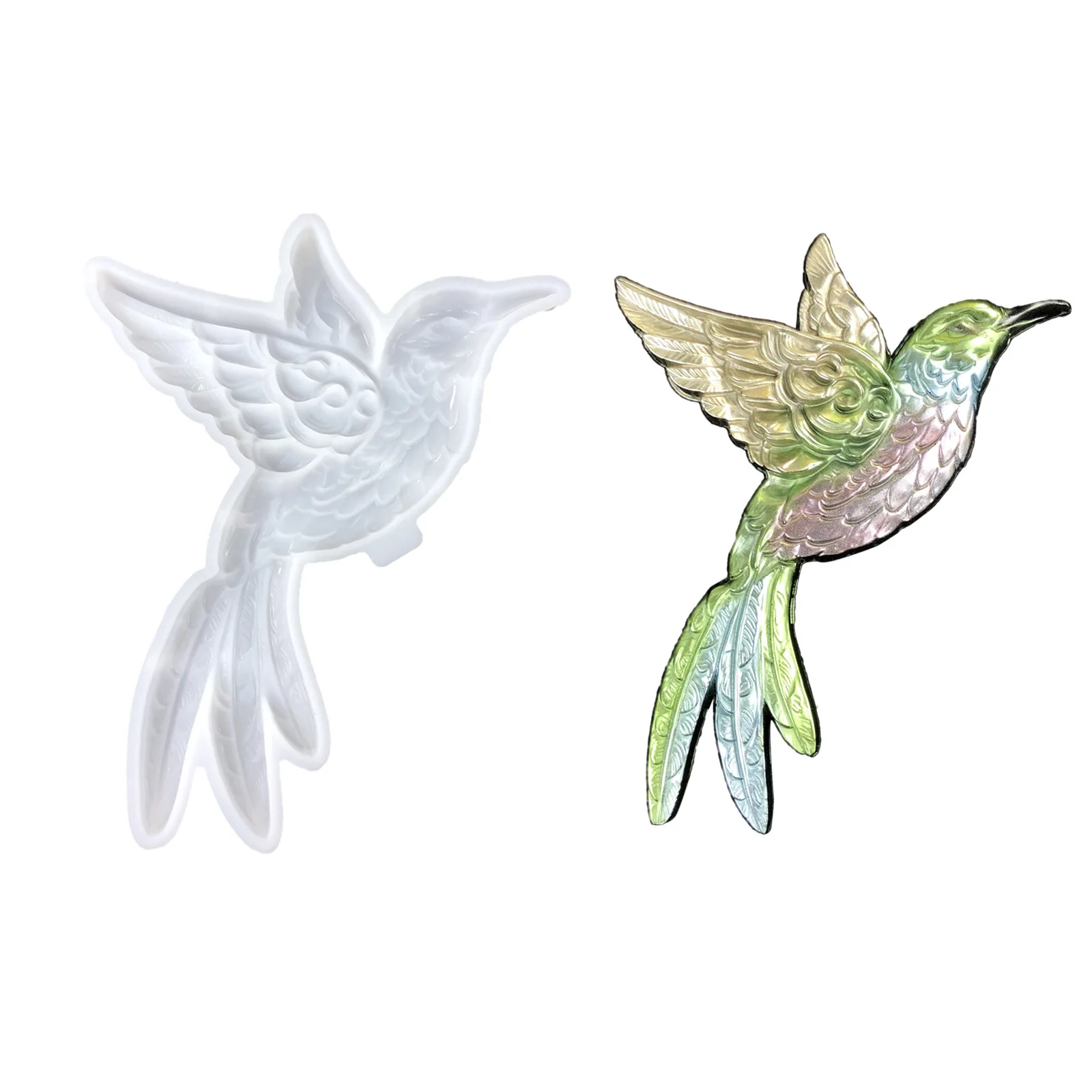Moule mural en Silicone 3d oiseau volant, décoration de bureau, moule en plâtre époxy cristal, bricolage, décoration de maison, moule en résine époxy