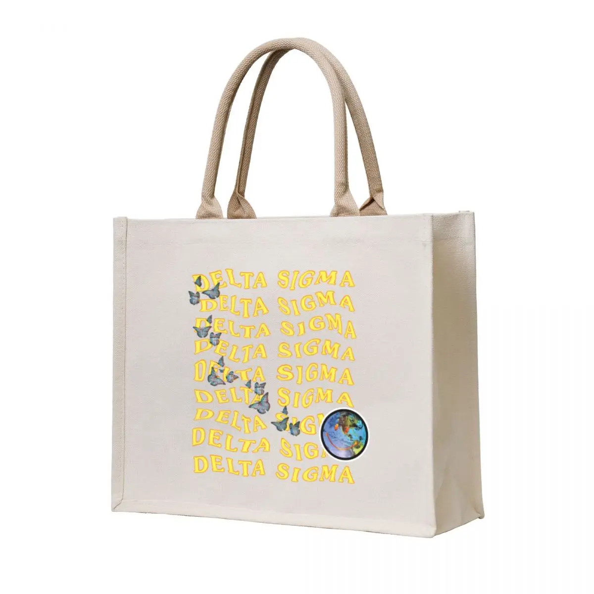 

Delta Sigma Wavy Astroworld-Inspired Tote Bag shopping bags foldable ecological bags Shopper handbag