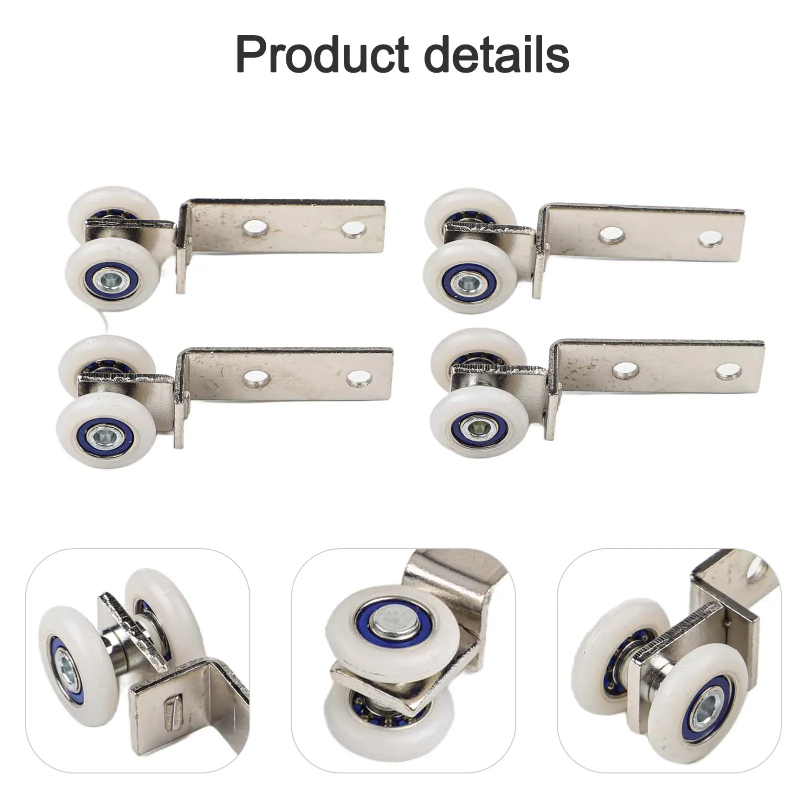 2/4 قطعة قضبان الستائر البكرات انزلاق الباب بكرة معلقة المسار بكرة كتلة لخزائن الباب المنزلقة نافذة الأجهزة #2