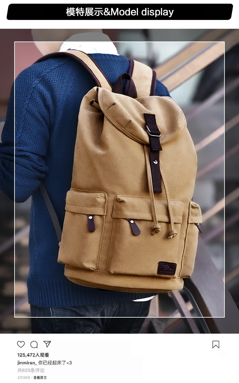 Mochila de viaje de gran capacidad para hombre, bolso de mano de montañismo, Cubo de lona de alta calidad, bolsos de hombro, USB