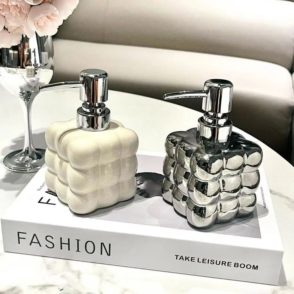 

Elegantly Design Ceramic Lotion Bottle Irregular Luxury Soap Dispenser Save Soap Practical Liquid Storage Container Accessories