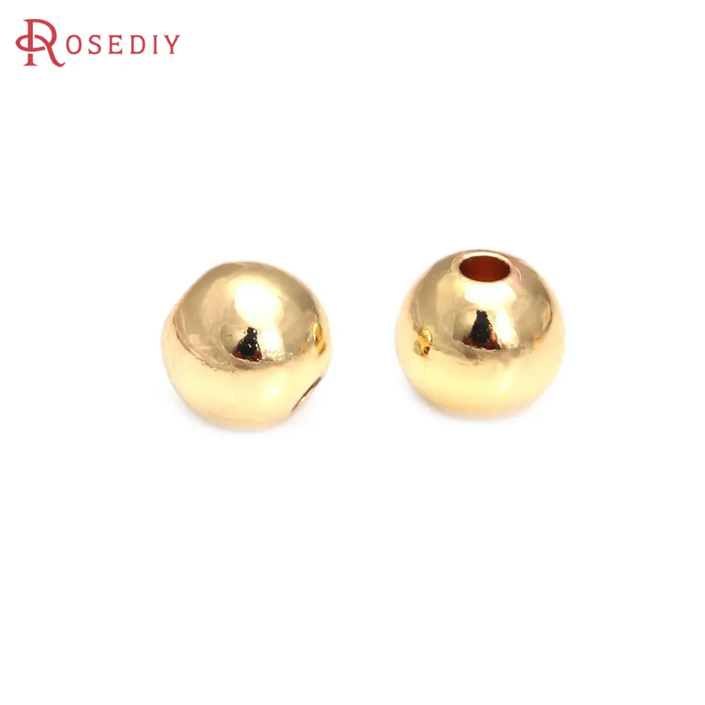 2MM 2.5MM 3MM 4MM 5MM 6MM 8MM 10MM Matte Gold Color Solid Round Ball Bracelets Beads Spacer Beads Jewelry Making Supplies