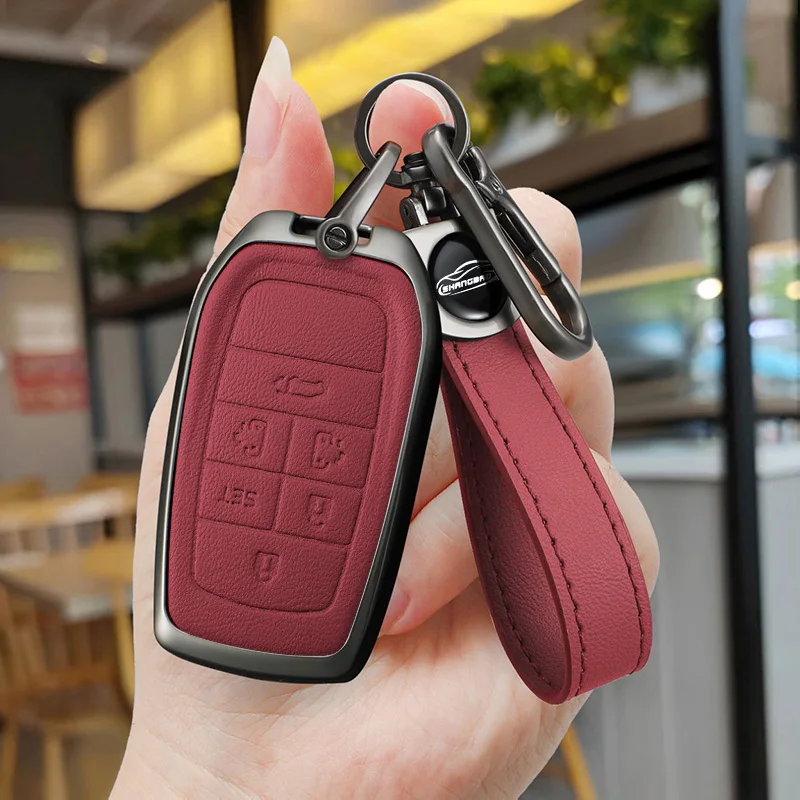 Car Key Case Cove for Toyota Alphard VELLFIRE NOAH Previa 30 Series Holder Shell 6Button Key Bag Protector Accessories