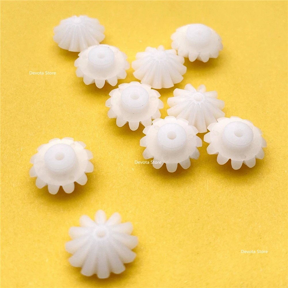 1M 12T 1.9mm 2mm Helical Bevel Gear 90 Degree Drive Right Angle Plastic DIY Model