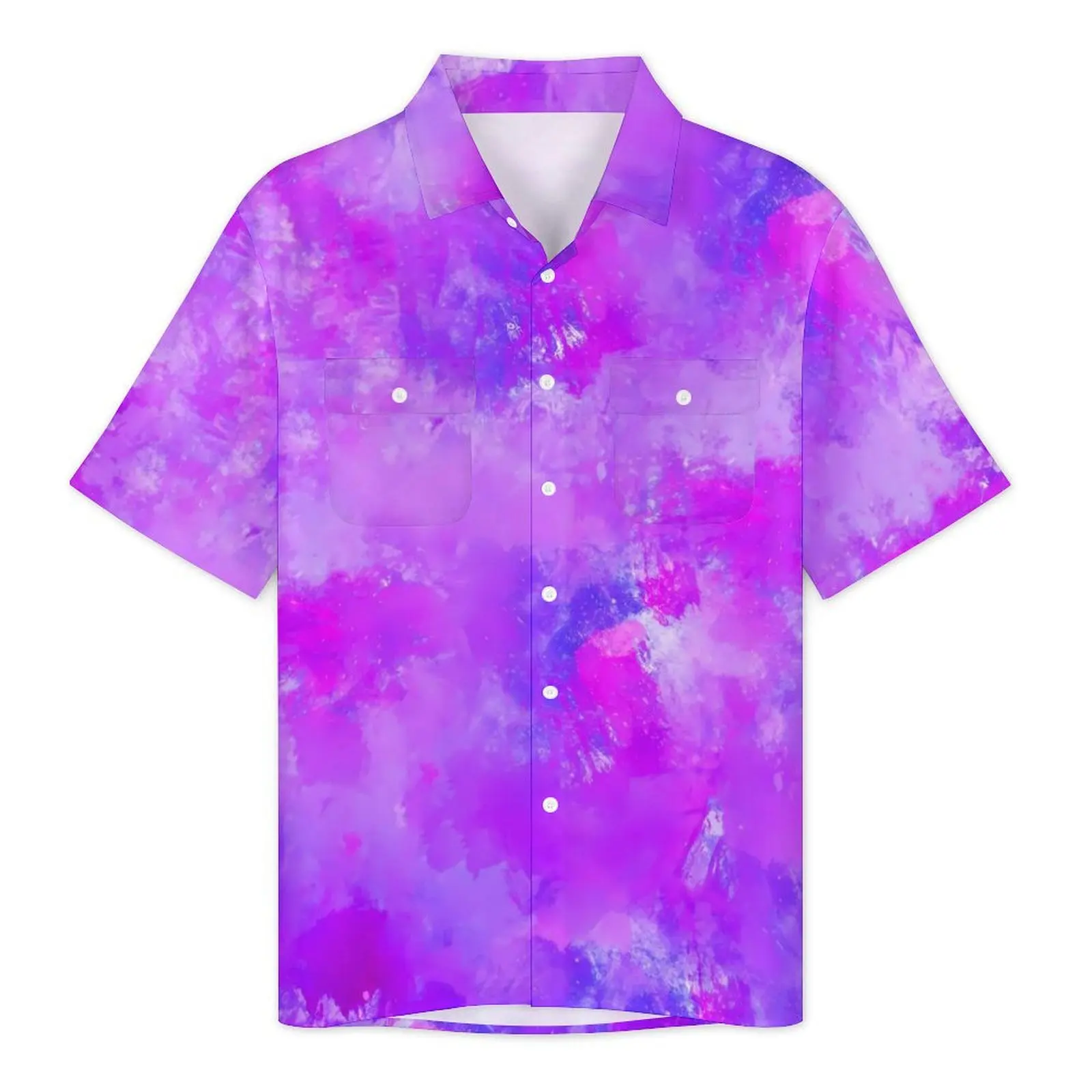 Colorful Paint Splatter Vacation Shirt Male Abstract Art Novelty Casual Shirts Hawaiian Short Sleeve Harajuku Oversize Blouses