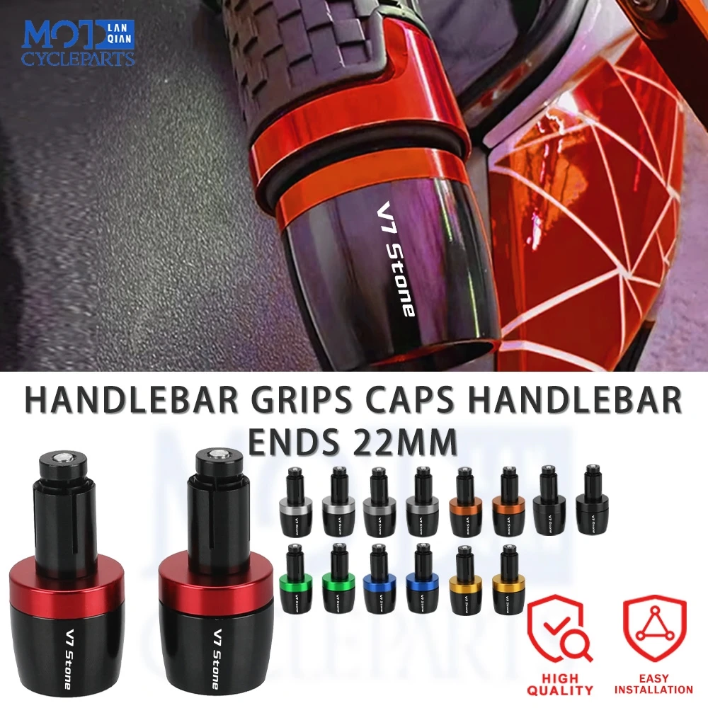 

For MOTO GUZZI V7Stone V7 Stone 2012 2013 2014 2015 2016 Motorcycle 22mm Handlebar Grips Bar Ends Cap Handle Counterweight Plug
