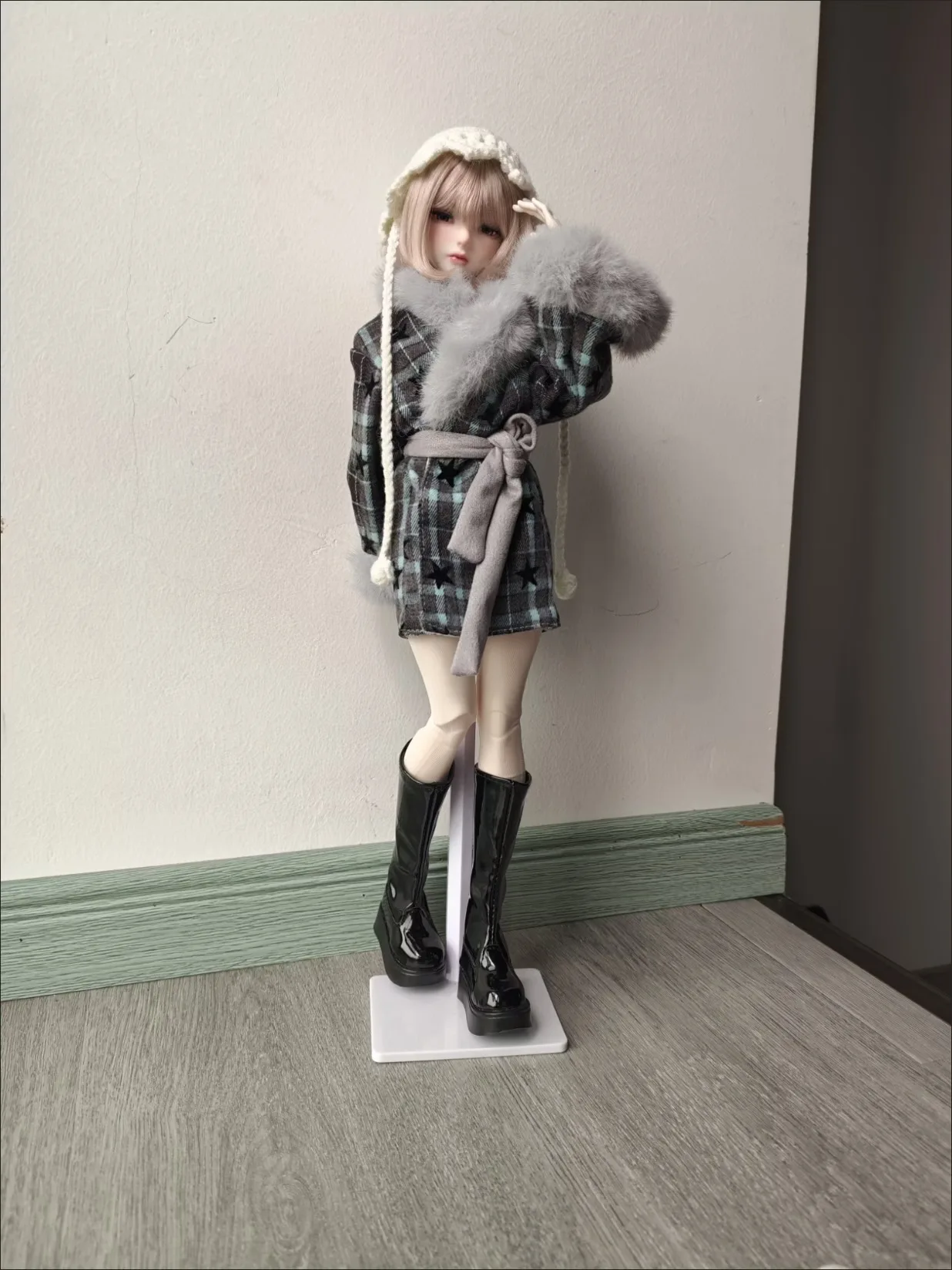 （customization 30day）BJD doll clothes suitable for  1/4 size Cute suspender pants clothing set doll accessories （2 points)