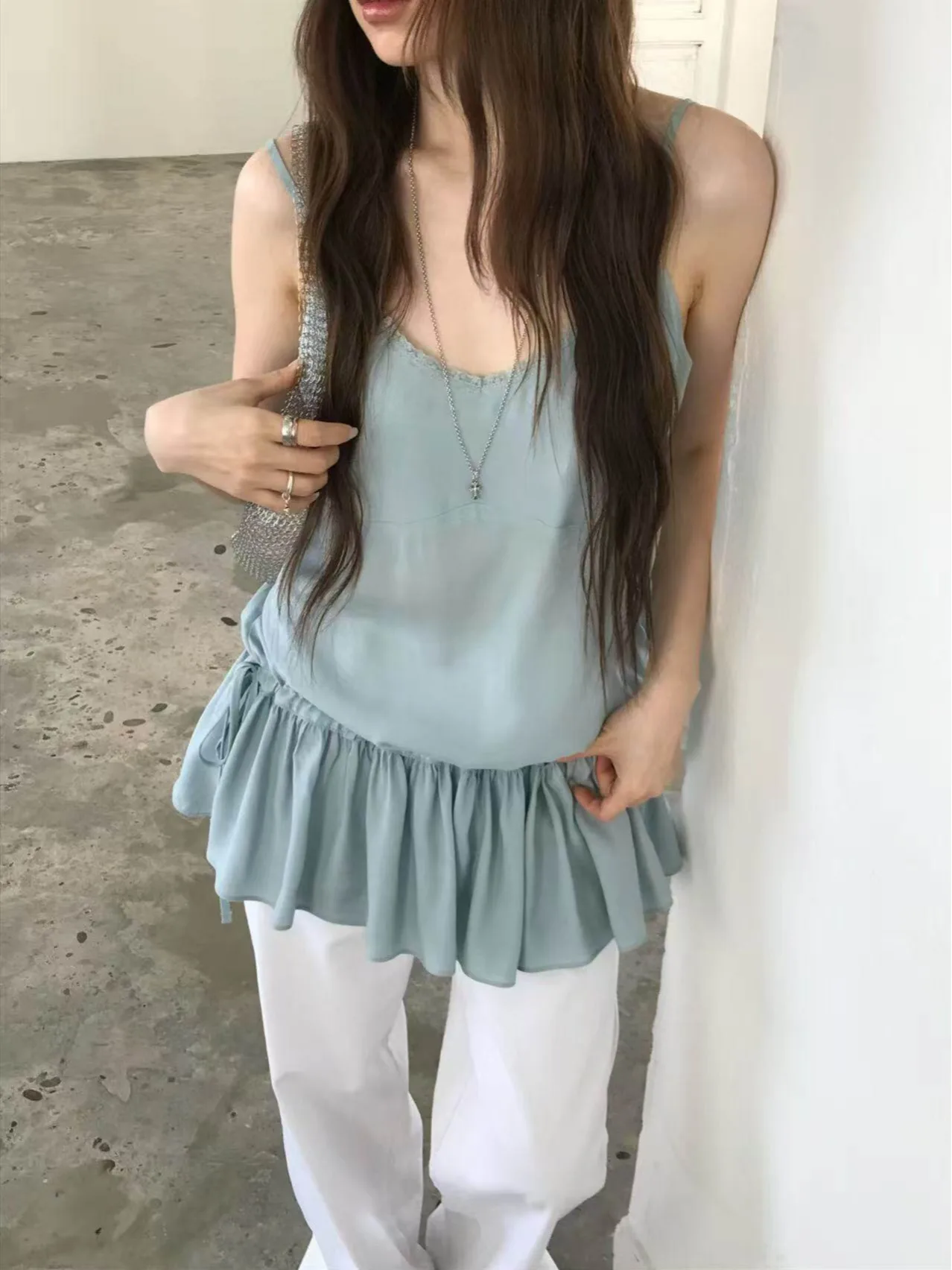 Sexy Sweet Skirt Dress Strapless Waist Cinched Korean Style Spring Summer Autumn Women's Fashion Casual Dress