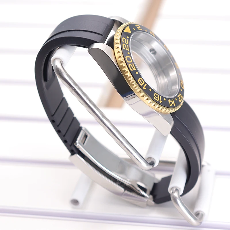 40-mm-Uhrengehäuse, NH35-Gummiarmband für NH35, NH36, NH34/38, Miyota8215, ETA2824-Uhrwerk, GMT-Sub-Gehäuse, 120-Klick-Lünette mit einseitiger Drehfunktion. – Detail 11
