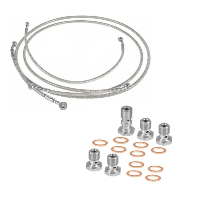 

New Steel Braided Front & Rear Brake Lines Hoses For1987-2006 Yamaha Banshee 350 YFZ350