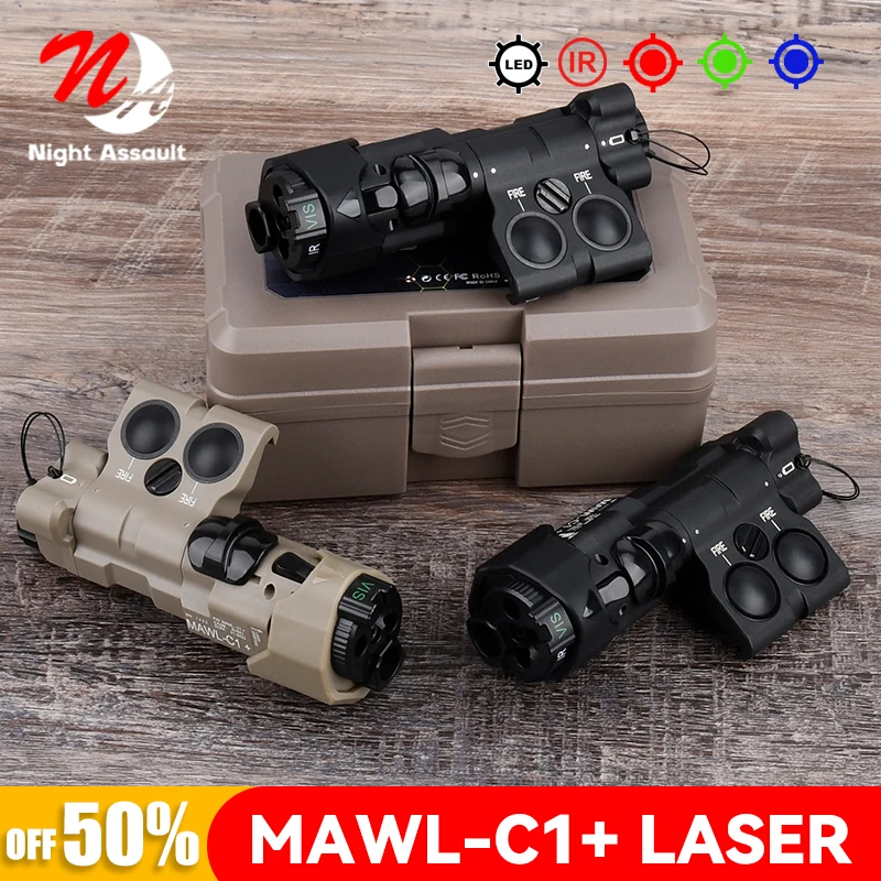 

WADSN New Upgraded MAWL-C1 red green blue dot IR Laser airsoft accessoires Nylon plastic tactical hunting equipment Weapon Ligh