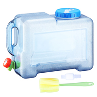 12L Water Storage Bucket with Faucet Camping Water Container Portable Large Capacity for Picnic Barbecue Hiking