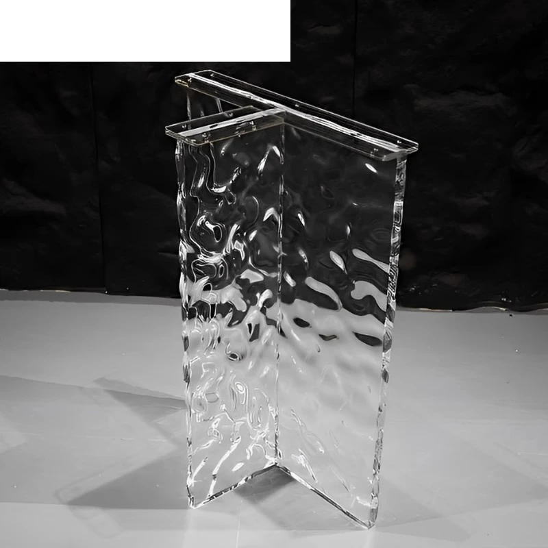 

Acrylic, transparent table legs, dining table island platform support frame, special-shaped stone pattern table legs